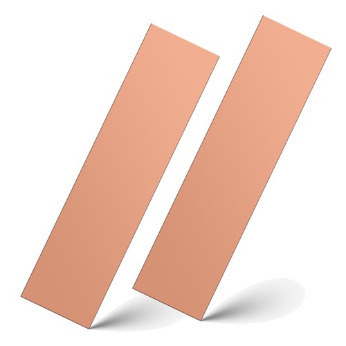 Kupferblech 5mm 50x200mm - 0,5mm,