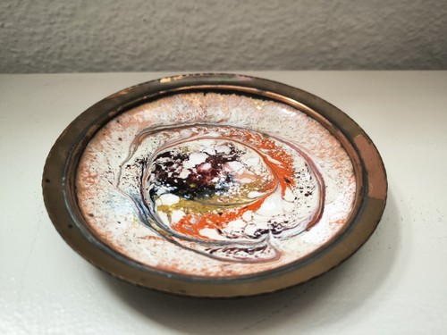 Vintage emaille schale - vintage, kupfer