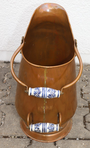 Kupfer kohleschütte 54cm - kohleschütte,