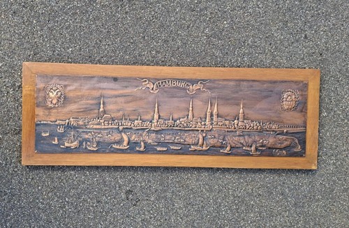 Großes vintage kupferrelief - vintage,