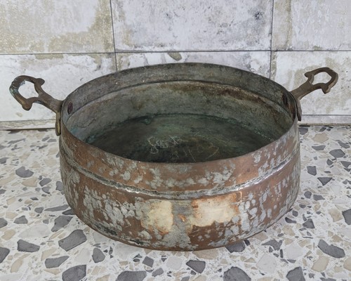 Alte kupfer schüssel mit - alte,
