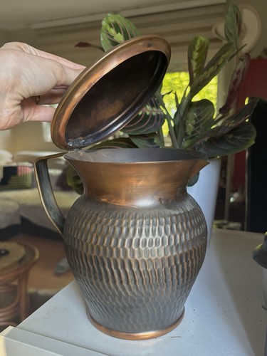 Kupfer kanne krug mit deckel - kupfer-kanne/krug,