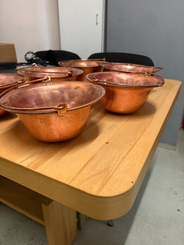 Vintage kupferkessel - 6x, –