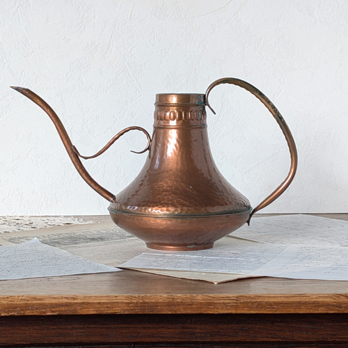 Vintage kupfer gießkanne - kupfer,