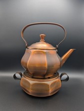 Kupfer Teekanne mit Stövchen