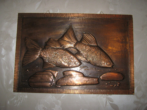 Vintage kupferbild relief - kupferbild,